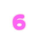 3-3薄枠ひらがな(ピンク)アレンジ用平仮名（個別スタンプ：19）