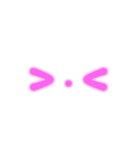 3-3薄枠ひらがな(ピンク)アレンジ用平仮名（個別スタンプ：28）