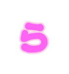 2-3薄枠ひらがな(ピンク)アレンジ用平仮名（個別スタンプ：9）