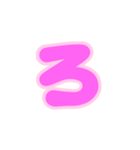2-3薄枠ひらがな(ピンク)アレンジ用平仮名（個別スタンプ：13）