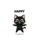 チャッティーキャット毎日使える黒ねこ英語（個別スタンプ：1）