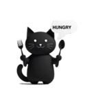 チャッティーキャット毎日使える黒ねこ英語（個別スタンプ：4）