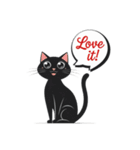 チャッティーキャット毎日使える黒ねこ英語（個別スタンプ：5）