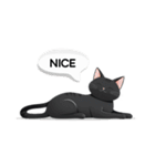 チャッティーキャット毎日使える黒ねこ英語（個別スタンプ：7）