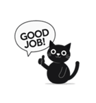 チャッティーキャット毎日使える黒ねこ英語（個別スタンプ：9）