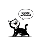 チャッティーキャット毎日使える黒ねこ英語（個別スタンプ：12）