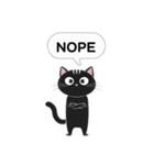 チャッティーキャット毎日使える黒ねこ英語（個別スタンプ：16）