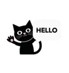 チャッティーキャット毎日使える黒ねこ英語（個別スタンプ：18）
