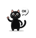 チャッティーキャット毎日使える黒ねこ英語（個別スタンプ：19）