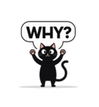 チャッティーキャット毎日使える黒ねこ英語（個別スタンプ：20）
