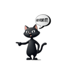 チャッティーキャット毎日使える黒ねこ英語（個別スタンプ：22）
