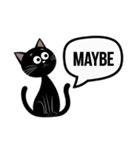 チャッティーキャット毎日使える黒ねこ英語（個別スタンプ：23）