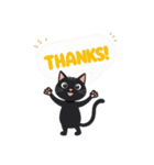 チャッティーキャット毎日使える黒ねこ英語（個別スタンプ：24）