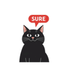 チャッティーキャット毎日使える黒ねこ英語（個別スタンプ：25）