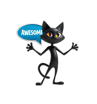 チャッティーキャット毎日使える黒ねこ英語（個別スタンプ：27）