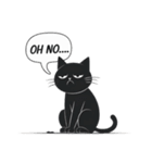 チャッティーキャット毎日使える黒ねこ英語（個別スタンプ：28）