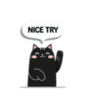 チャッティーキャット毎日使える黒ねこ英語（個別スタンプ：30）