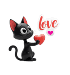 チャッティーキャット毎日使える黒ねこ英語（個別スタンプ：35）