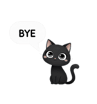 チャッティーキャット毎日使える黒ねこ英語（個別スタンプ：39）