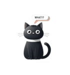 チャッティーキャット毎日使える黒ねこ英語（個別スタンプ：40）