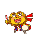 【イラストのみ】シーサーとゴーヤー③（個別スタンプ：1）