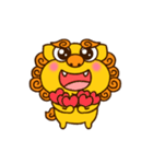 【イラストのみ】シーサーとゴーヤー③（個別スタンプ：3）