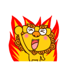 【イラストのみ】シーサーとゴーヤー③（個別スタンプ：4）