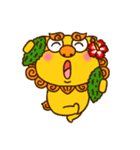 【イラストのみ】シーサーとゴーヤー③（個別スタンプ：6）