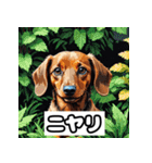 表情ゆたかなダックスフント（個別スタンプ：1）