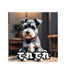 表情で遊ぶミニチュアシュナウザースタンプ（個別スタンプ：23）