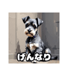 表情で遊ぶミニチュアシュナウザースタンプ（個別スタンプ：31）