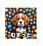 毎日使える表情豊かな犬のビーグルスタンプ（個別スタンプ：5）