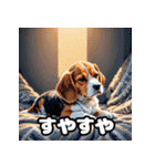 毎日使える表情豊かな犬のビーグルスタンプ（個別スタンプ：10）