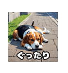 毎日使える表情豊かな犬のビーグルスタンプ（個別スタンプ：13）