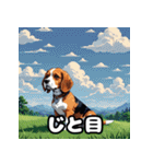 毎日使える表情豊かな犬のビーグルスタンプ（個別スタンプ：18）
