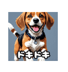 毎日使える表情豊かな犬のビーグルスタンプ（個別スタンプ：19）