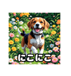 毎日使える表情豊かな犬のビーグルスタンプ（個別スタンプ：27）