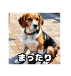 毎日使える表情豊かな犬のビーグルスタンプ（個別スタンプ：40）