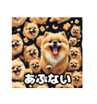 ポメラニアン百面相スタンプ（個別スタンプ：4）