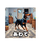 ドーベルマン表情40スタンプ（個別スタンプ：24）