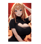 金色の長髪の女の子の写真（個別スタンプ：2）