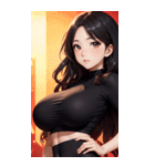 金色の長髪の女の子の写真（個別スタンプ：14）