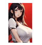 金色の長髪の女の子の写真（個別スタンプ：17）