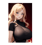 金色の長髪の女の子の写真（個別スタンプ：20）