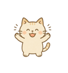ぽっちゃり猫の感情スタンプ（個別スタンプ：4）