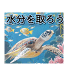 飛び出す★夏を感じる・夏の涼しい海・挨拶（個別スタンプ：18）