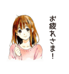 元気なふつうの女の子（個別スタンプ：8）