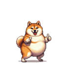無言で伝える太っちょ柴犬2（個別スタンプ：18）