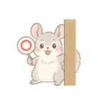 ふわふわチンチラの感情スタンプ（個別スタンプ：2）