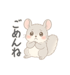 ふわふわチンチラの感情スタンプ（個別スタンプ：5）